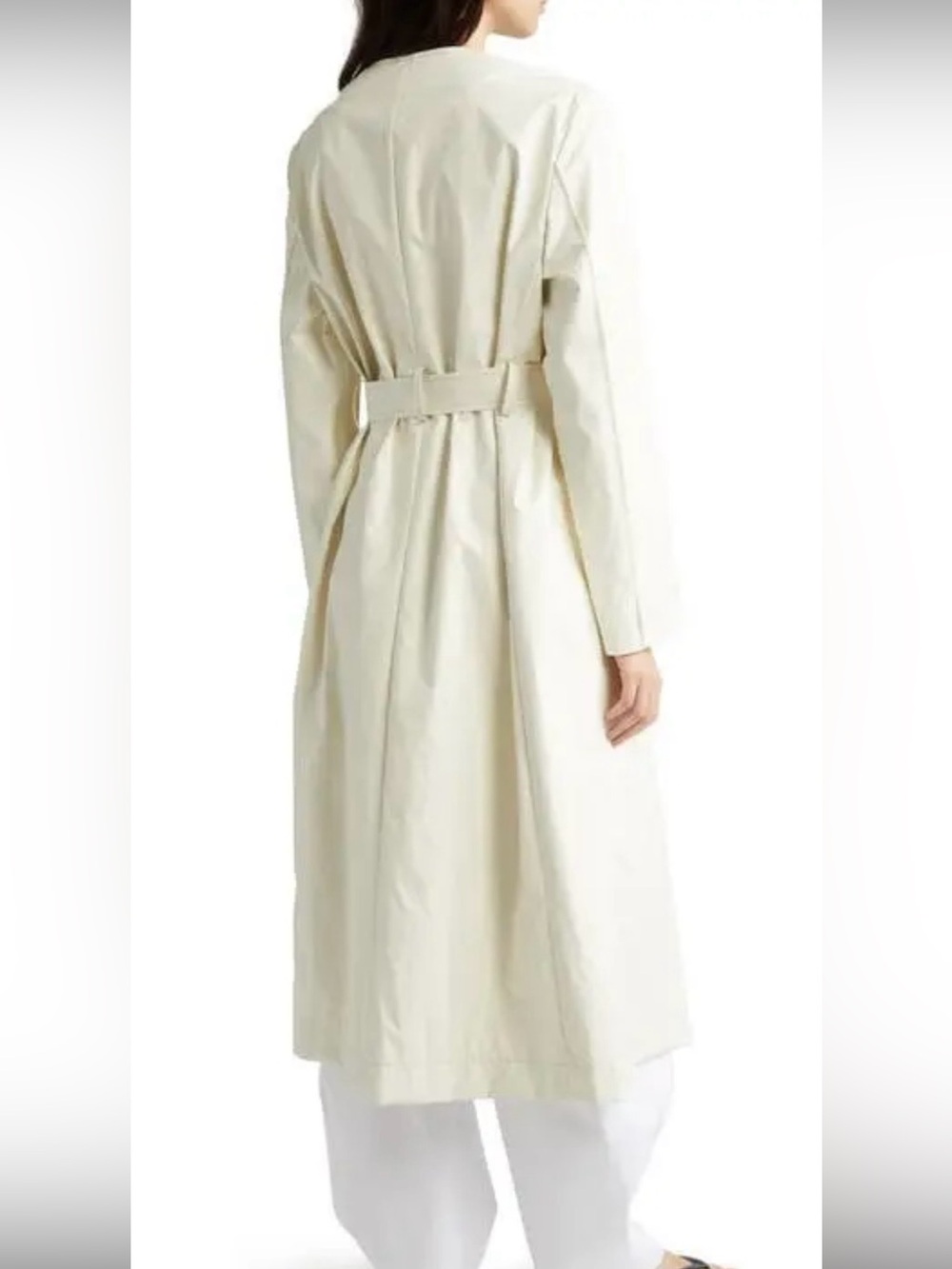 Partow Aiden coated  belted trench coat $2995 size 6 - Picture 2 of 7